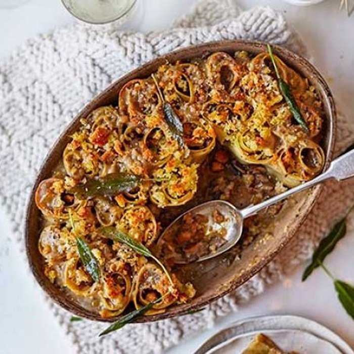 Ротоло с грибами и каштанами