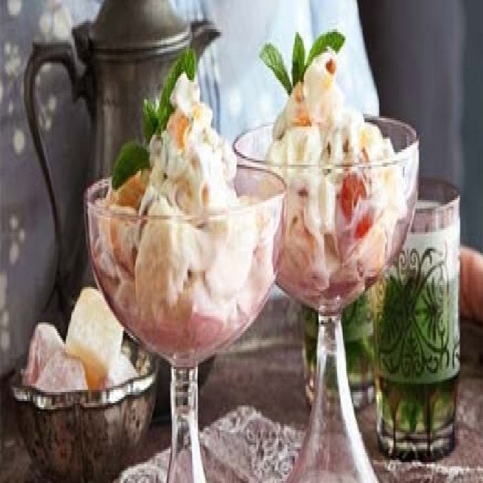 Десерт месс с абрикосом и рахат-лукумом