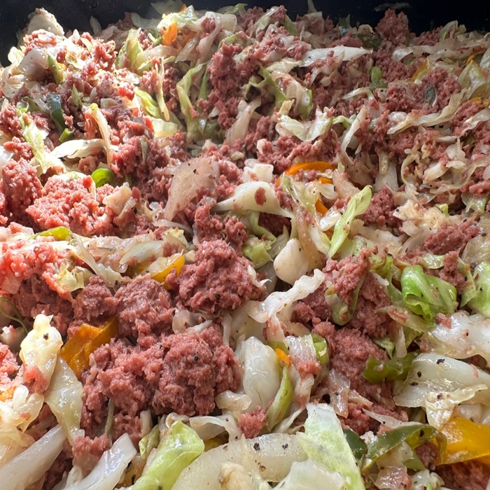 Солонина с капустой по-ямайски