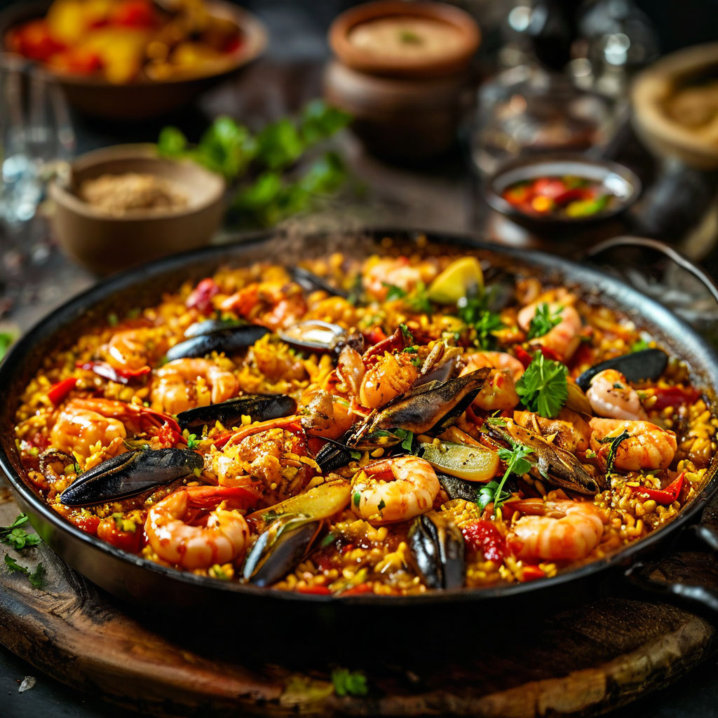 Паэлья с морепродуктами