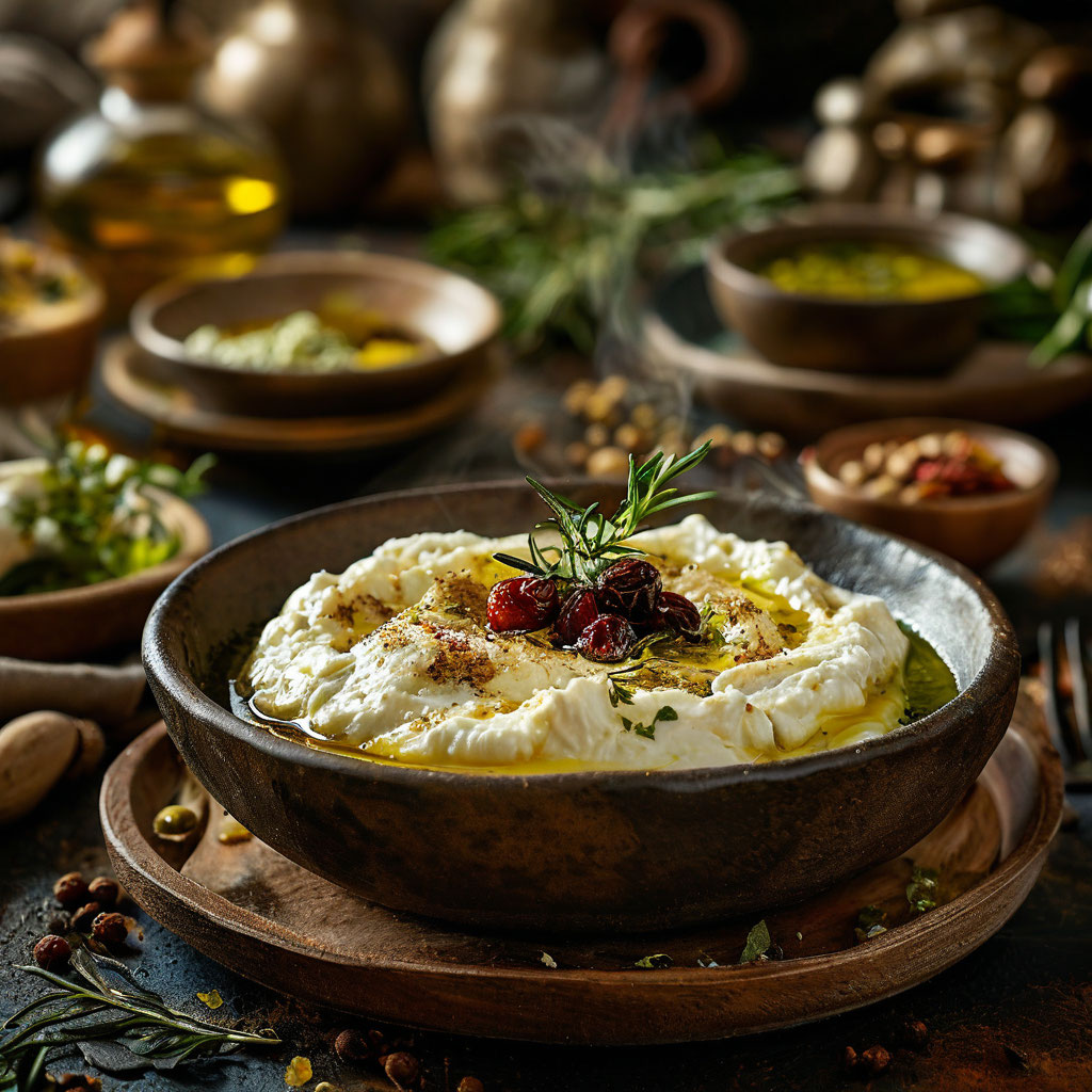 Лабне с оливковым маслом